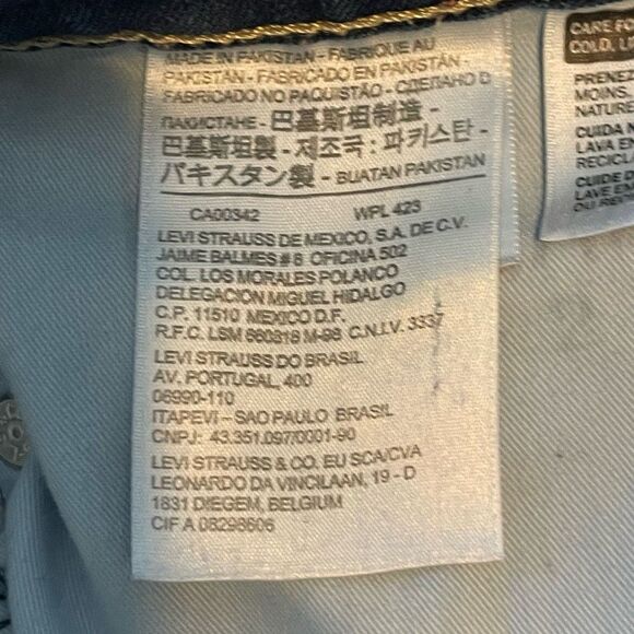 Levi's 315 Booty Shaping Bootcut Jeans Blue Dark Wash High Rise Stretch 31 - Picture 8 of 12